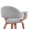 Armen Living Adalyn Gray Faux Leather and Walnut Wood Dining Room Accent Chair LCADCHWAGR - alternate 5